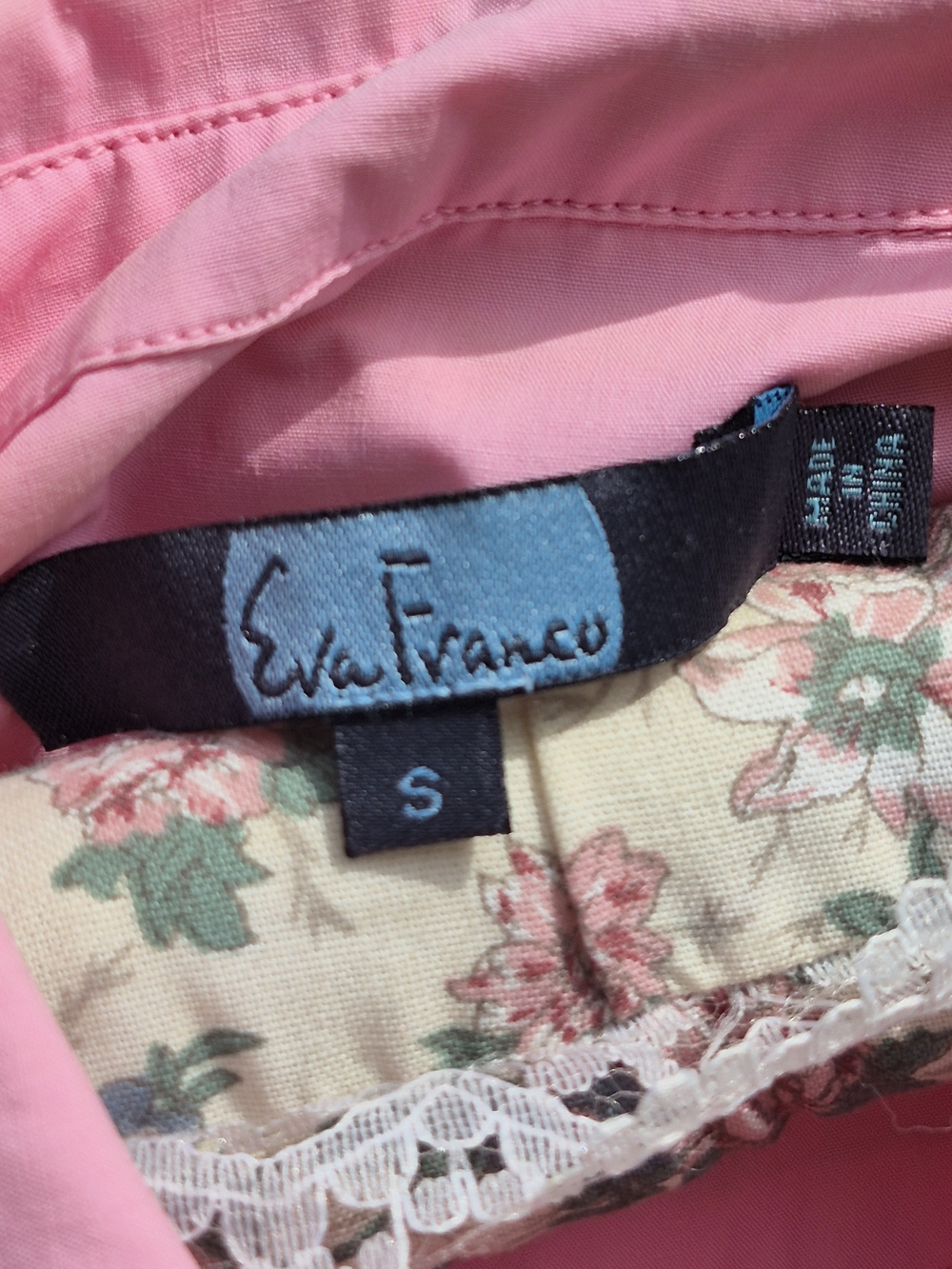 Eva Franco Pink Classic Buttondown Blouse-S - Picture 6 of 10